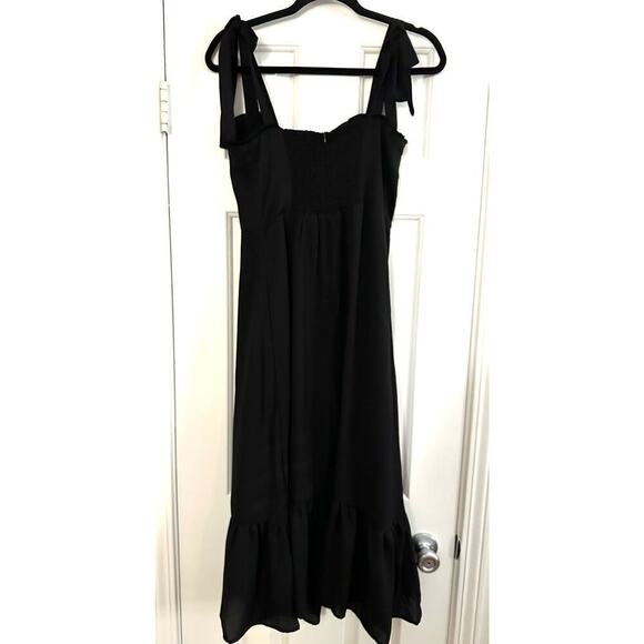 O.P.T Toile de Jouy Black Tie-Shoulder Witchy Whimsigoth Midi Dress - Sz Small - Picture 7 of 9